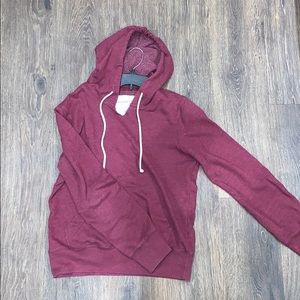 Hooded drawstring sweatshirt
